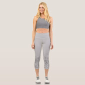 Graue Yoga Pants Hochwaisted Capris (Vorderseite)
