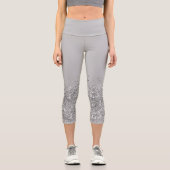 Graue Yoga Pants Hochwaisted Capris (Vorderseite)