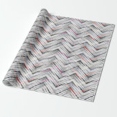 Graue Zackzag Geschenkpapier (Ungerollt)