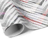 Graue Zackzag Geschenkpapier (Rolleneckpunkt)
