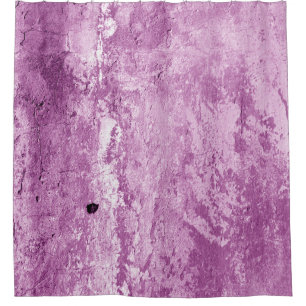 Graue Zement-Wandstruktur in lila Ton. abstrakt Duschvorhang