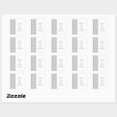 Graue Zickzack Border Wedding Stickers (Blatt)
