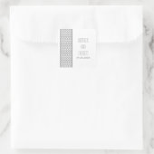Graue Zickzack Border Wedding Stickers (Tasche)