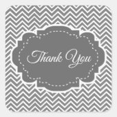 Graue Zickzack Danke, Ihr Sticker (Vorderseite)