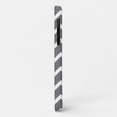 Graue, Zickzack, florrosa Monogramm Case-Mate iPhone Hülle (Hinten/Links)