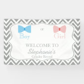 Graue Zickzack Geschlechtsoffenbarung und Krawatte Banner (Horizontal)