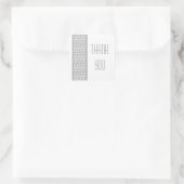 Graue Zickzack Grenze Danke Stickers (Tasche)