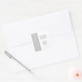 Graue Zickzack Grenze Danke Stickers (Umschlag)