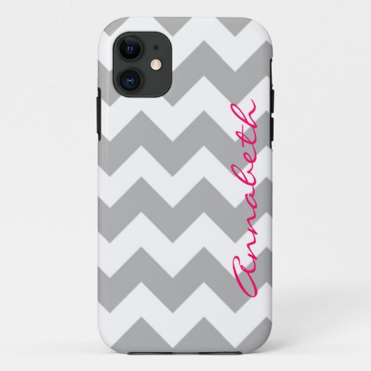Graue Zickzack iPhone 5 Case-Mate Hülle (Rückseite)