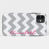 Graue Zickzack iPhone 5 Case-Mate Hülle (Rückseite (Horizontal))