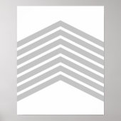 Graue Zickzack Minimalistische Kunstgalerie Drucke (Vorne)