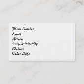 Graue Zickzack Minze und Korallen Visitenkarte (Rückseite)