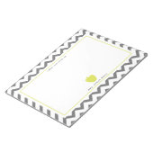 Graue Zickzack Neon Apple Lehrerin Notizblock (angewinkelt)