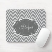 Graue Zickzack Personalisierte Maus Pad Mousepad (Mit Mouse)