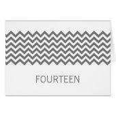 Graue Zickzack Tischnummer (Vorderseite (Horizontal))