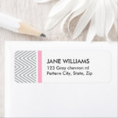 Graue Zickzack Zackenmuster-Rücksendeadresse (Insitu)