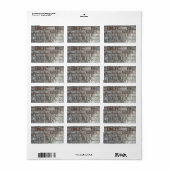 Graue Ziegelsteine - Hintergrund Textur Adressaufkleber (Vorne)