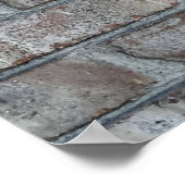 Graue Ziegelsteine - Hintergrund Textur Poster (Ecke)