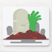 graue Zombie Mousepad (Vorne)