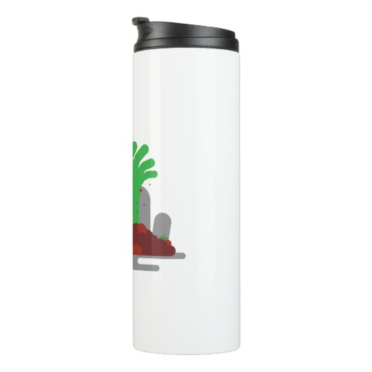 graue Zombie Thermosbecher (Nach rechts gedreht)