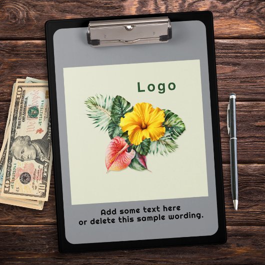 Graue Zwischenablage für die Big Logo Company Klemmbrett