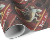 Graueidechse personalisieren geschenkpapier (Rolleneckpunkt)