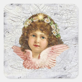 Grauengel Quadratischer Aufkleber