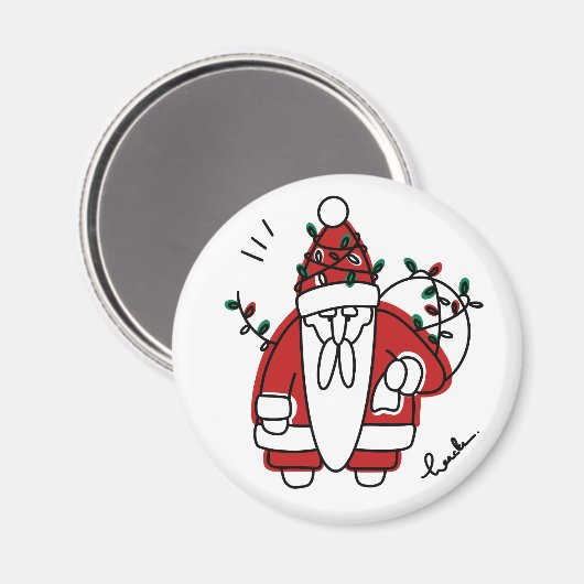 grauenhafter Santa Magnet (Vorderseite/Rückseite)