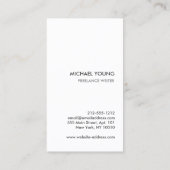 GRAUENQUOTEN auf Weiß Visitenkarte (Rückseite)