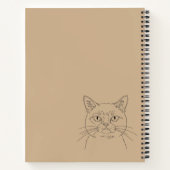 grauenvolle Katze Notizblock (Rückseite)