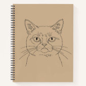 grauenvolle Katze Notizblock (Vorderseite)