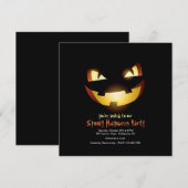 Grauenvolle Kürbis-Halloween-Einladung Einladung (Vorne/Hinten)