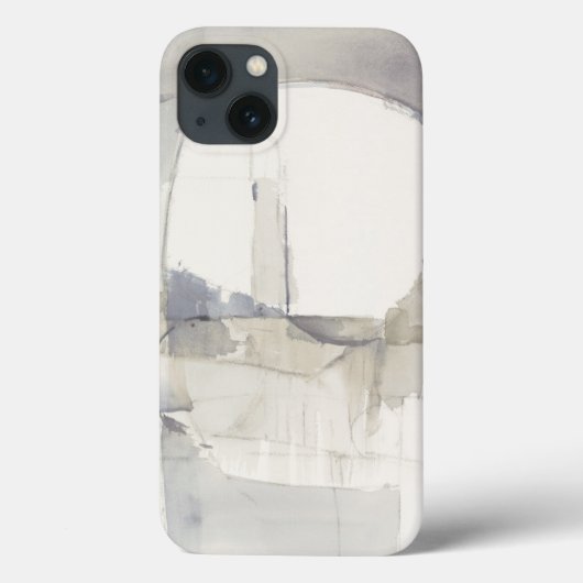 Grauer abstrakter Druck der Improvisations-I Case-Mate iPhone Hülle (Rückseite)