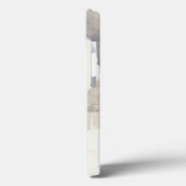 Grauer abstrakter Druck der Improvisations-I Case-Mate iPhone Hülle (Rückseite / Links)