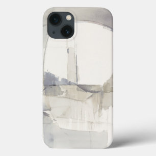 Grauer abstrakter Druck der Improvisations-I iPhone 13 Hülle