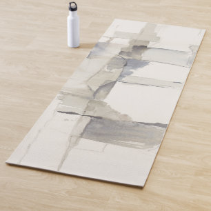 Grauer abstrakter Druck der Improvisations-I Yogamatte