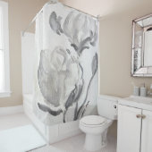 Grauer Abstrakter Duschvorhang (Beispiel)