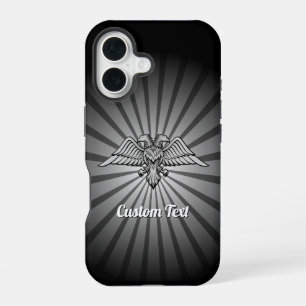 Grauer Adler mit zwei Köpfen iPhone-Hülle iPhone 16 Hülle