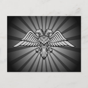 Grauer Adler mit zwei Köpfen Postkarte