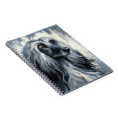 Grauer Afghane-Hound-Porträt Notizblock (Rechte Seite)