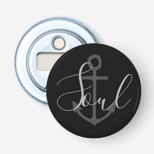 Grauer ANCHOR + SOUL | Flaschenöffner (Vorderseite)
