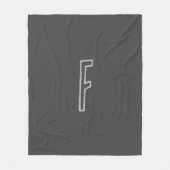 Grauer Anfangsbuchstabe Mit Monogramm Schlicht Fleecedecke (Vorderseite)