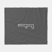 Grauer Anfangsbuchstabe Mit Monogramm Schlicht Fleecedecke (Vorderseite (Horizontal))