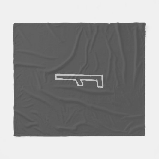 Grauer Anfangsbuchstabe Mit Monogramm Schlicht Fleecedecke (Vorderseite (Horizontal))