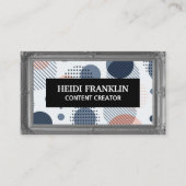 Grauer antiker Rahmen | Abstrakter geometrischer H Visitenkarte (Vorderseite)