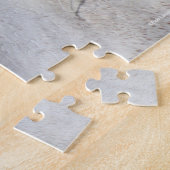 Grauer arabischer Stallion-Kopfschuss Manfflüge Puzzle (Seite)