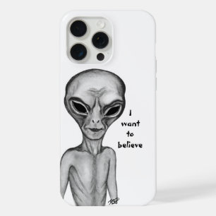 Grauer Außerirdischer, ich will glauben iPhone 15 Pro Max Hülle