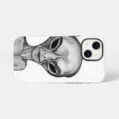 Grauer Außerirdischer iPhone Hülle (Rückseite (Horizontal))