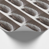 grauer Baby-Igel Geschenkpapier (Ecke)