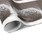 grauer Baby-Igel Geschenkpapier (Rolleneckpunkt)